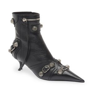 Balenciaga Black Cagole Ankle Boots 50mm Size:37.5